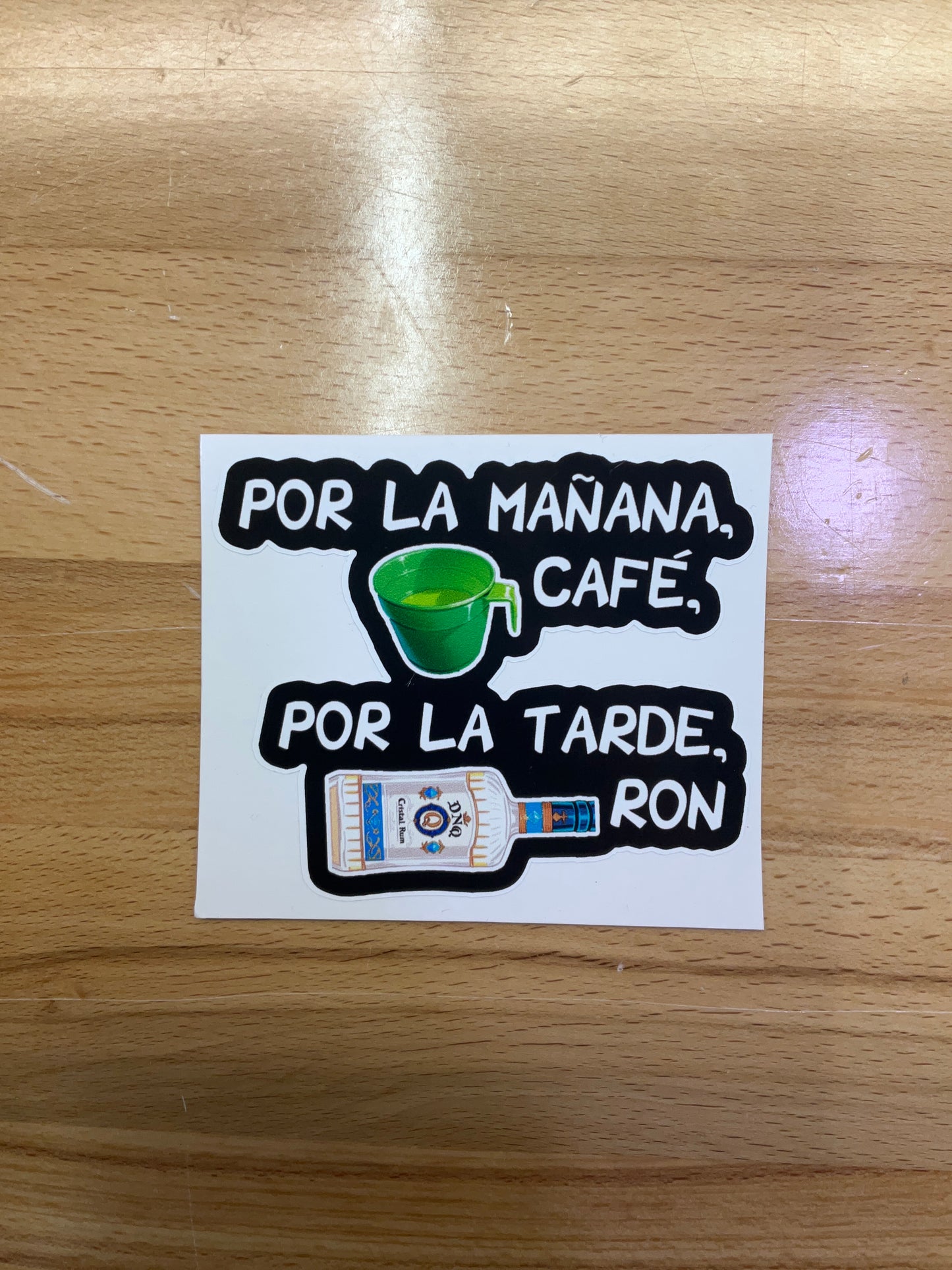 Por La Mañana Cafe Regular Sticker 4"