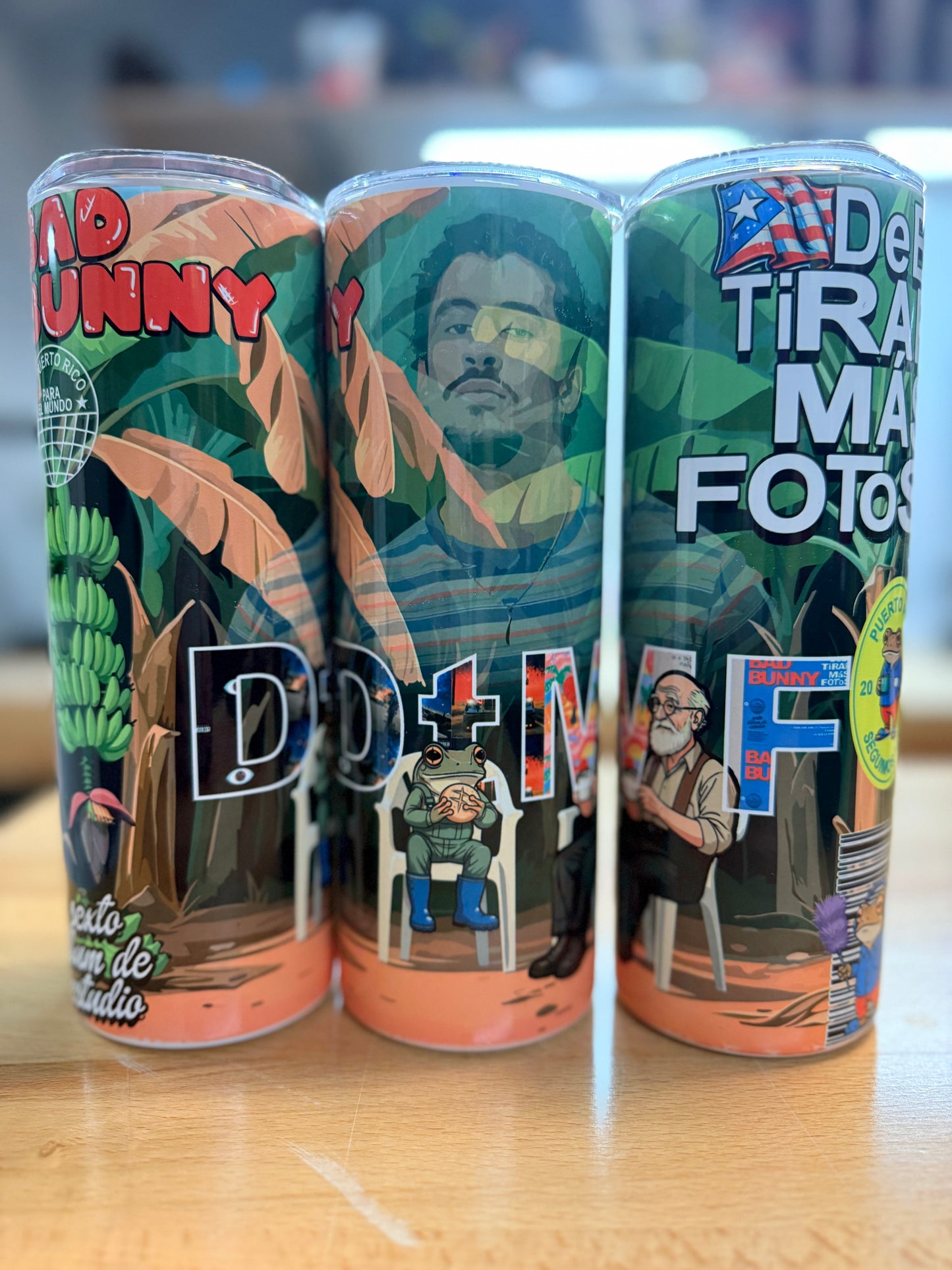 DTMF Bad Bunny 20oz Tumbler COnCHO Puerto Rico S2