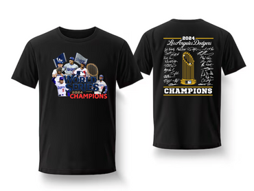 Los Angeles Dodgers World Series Champions Lineup 2024 T-Shirt