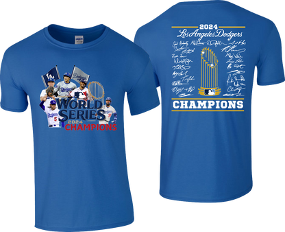 Los Angeles Dodgers World Series Champions Lineup 2024 T-Shirt